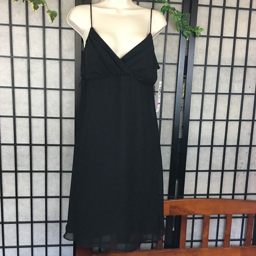 Onyx black spaghetti sweetheart neckline size 10